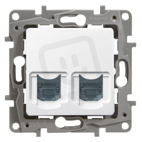 NILOÉ DATOVÁ ZÁSUVKA DVOJITÁ 2XRJ45 CAT.6 STP BÍLÁ LEGRAND 664776