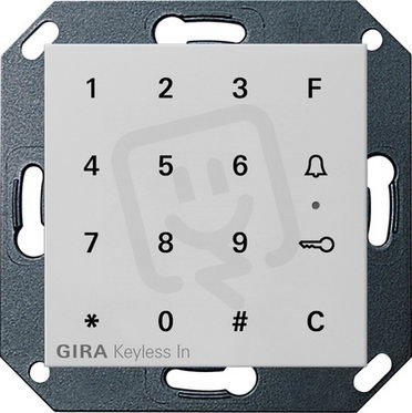 Keyless In kódovací klávesnice System 55 šedá mat GIRA 2605015