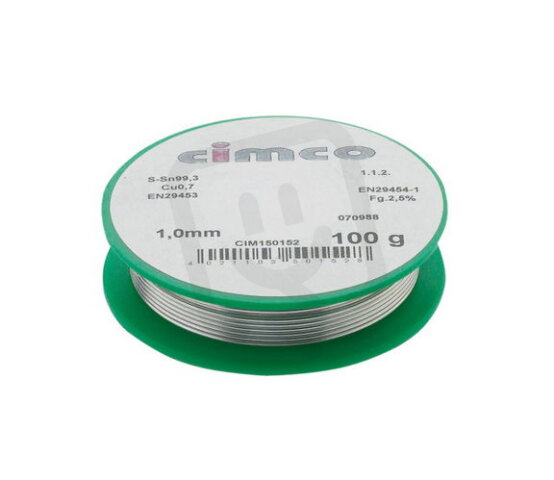 Letovací bezolovnatý drát d1 mm (100 g) CIMCO 150152