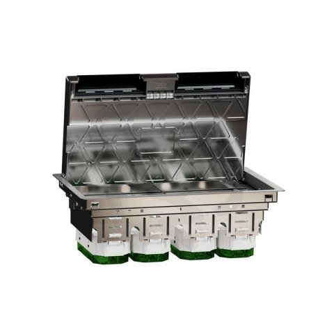 Unica System+ Podlahová krabice XL kovová 12 modulů 45x45 SCHNEIDER INS52127