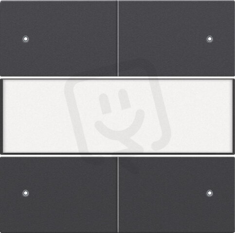 Středový kryt 4xbezpot.tlačítko 24V+LED/LABEL-ANTHRACITE NIKO 122-40350
