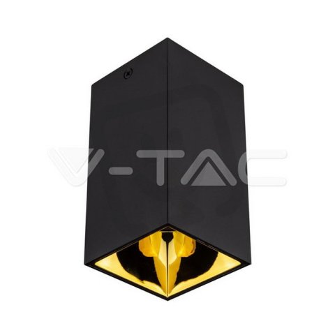 GU 10 Fitting Square Black + Gold
