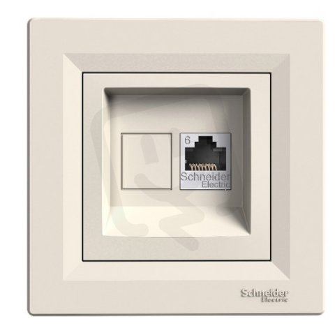 Schneider EPH4700123 Zásuvka datová RJ45, kat.6 UTP, krémová