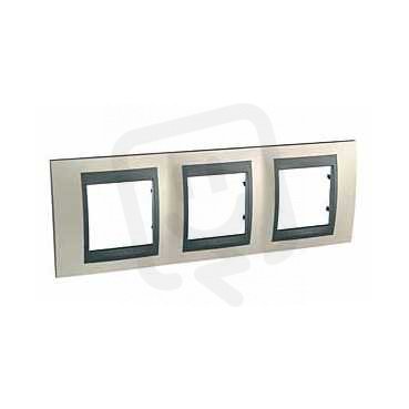 Unica Top Krycí rámeček trojnásobný Opal Titanium/Grafit SCHNEIDER MGU66.006.295