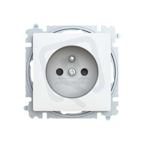 ABB ZONI Zásuvka s clonkami matná bílá 6619T-A06657 240