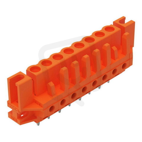 Pružinová svorkovnice THT rovná 5,08 mm oranžová 8pól. WAGO 232-168/047-000