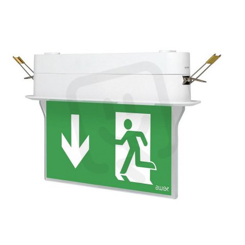 MODUS ARROW P 1W LED BASIC IP41 1h svítící při výpadku bílé univ. piktogram