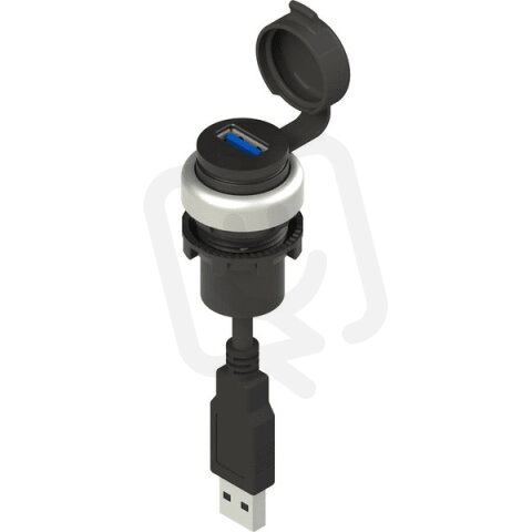 Zásuvka USB 3.0 - Kabel 1,8 m; Chromový