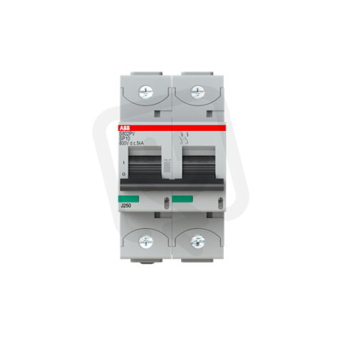 ABB S802PV-SP10 2P jistič pro fotovoltaiku s klecovou svorkou 10A 5kA 800V DC