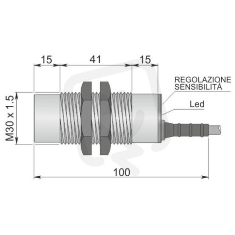 Kapacitní senzor d30 mm - Atex prach AECO SC30SP-AE25 NO AD3