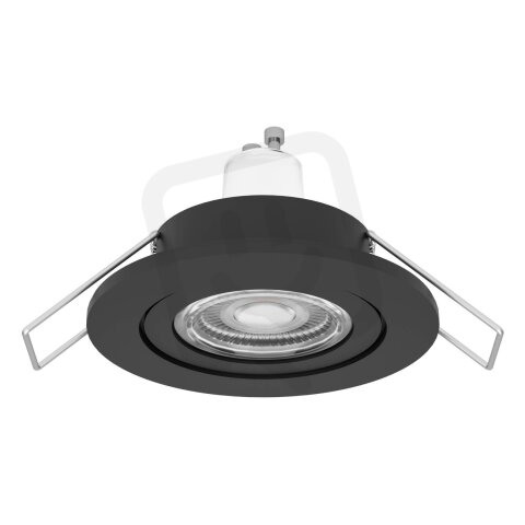 Vestavné svítidlo BARRANCO GU10 d84 IP44 černá EGLO 902236
