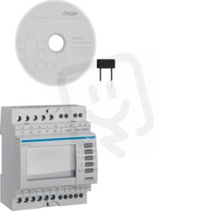 Multifunkční měřicí přístroj s LCD a komunikací RS485 na DIN HAGER SM101C