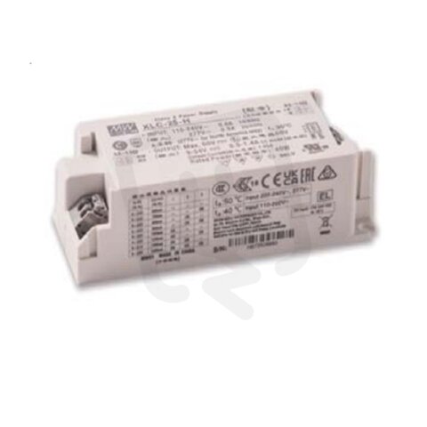 Stmívatelný výkonový zdroj 25W 300-1050mA MEAN WELL XLC-25-H-BN