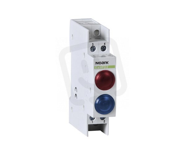 Světelné návěstí NOARK 102489 EX9PD2RB 6,3V AC/DC 1 červená LED a 1 modrá LED