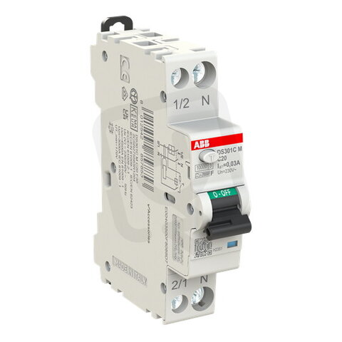 Chránič s jističem DS301C M C20 F30, 10kA, typ F, ABB 2CSR275563R1204
