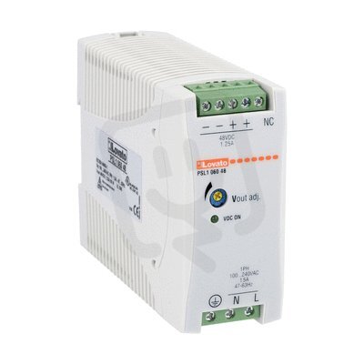 Lovato PSL106048 Spínaný napájecí zdroj 60W/1,25A výstup 48V DC instal.provedení