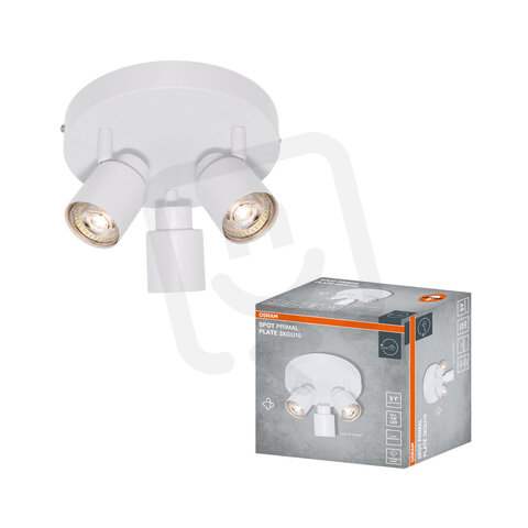 LED SPOT PRIMAL WHITE 3XGU10 PLATE WHITE OSRAM 4099854587481
