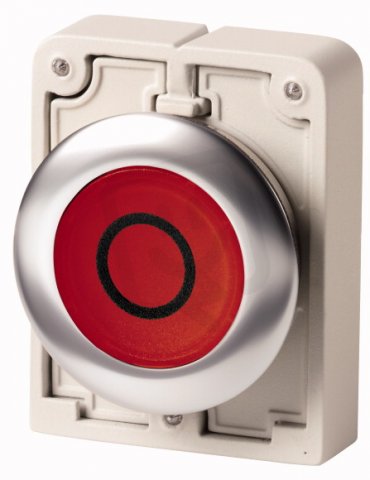 Eaton M30I-FDRL-R-X0 Prosvětlená ovládací hlavice, aretace, nerez, O červená