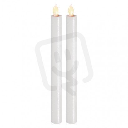 Svíčky LED, 25cm, metalické bílé, 2x AAA, teplá bílá EMOS ZY2270