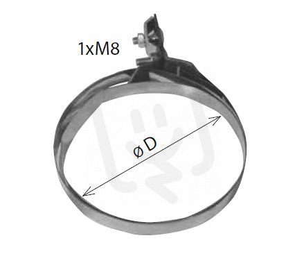 Svorka na okapové roury ST uni nerez páska (14x0,5 mm) 800 mm Kovoblesk 20701