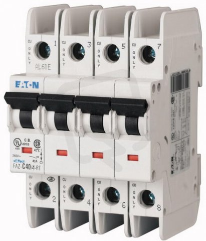 FAZ-C0,5/4-NA Jistič FAZ (norma UL) char C 4-pólový 0,5A 15kA (IEC 60947-2)