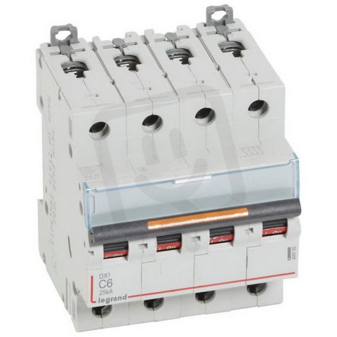 DX3 JISTIČ, 4 PÓLOVÝ, CHAR. C,6A 25KA LEGRAND 409792