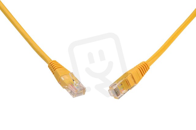 Patch kabel CAT5E UTP PVC 2m žlutý non-snag-proof SOLARIX 28340209