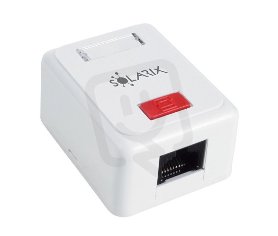 Zásuvka CAT5E UTP 1 x RJ45 na omítku bílá SOLARIX 22161081