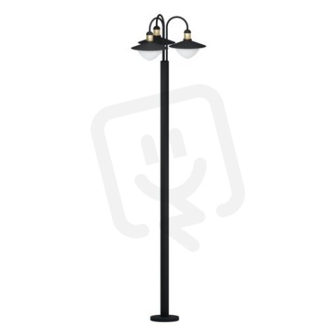 Venkovní stojací svítidlo SIRMIONE černá-zlatá/bílá 180W IP44 EGLO 97288