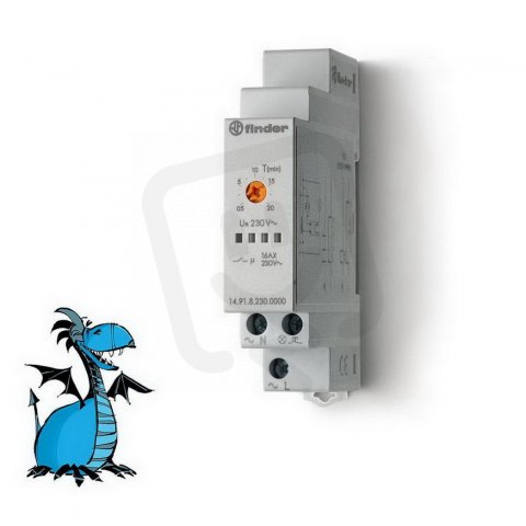 Schodišťový automat, 1Z/16A, 230V AC, pouze 3 vodič.zap FINDER 14.91.8.230.0000