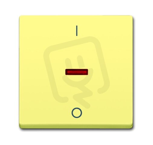 ABB 1751-0-3008 Kryt spínače jednoduchý, s potiskem I/0, s červeným průzorem