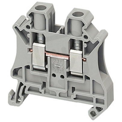 Šroubová svorka, 2 body, 6mm2 šedá (obj. mn. 50ks) SCHNEIDER NSYTRV62