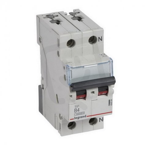 TX3 JISTIČ, 1+N PÓLOVÝ, CHAR. B, 4A 10000A LEGRAND 404094