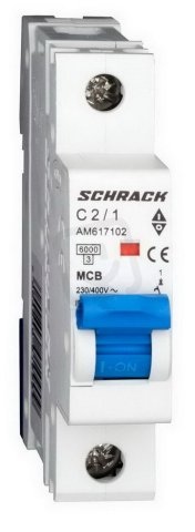 Instalační jistič AMPARO 6kA, C 2A, 1P SCHRACK AM617102--