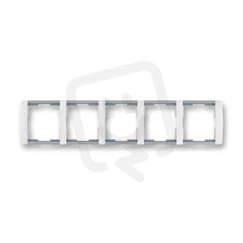 ELEMENT Pětirámeček vodorovný bílá/ledová šedá ABB 3901E-A00150 04