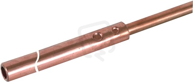 Trubková jímací tyč D 16/10mm L 1500mm Cu zúžená na 10mm DEHN 103417