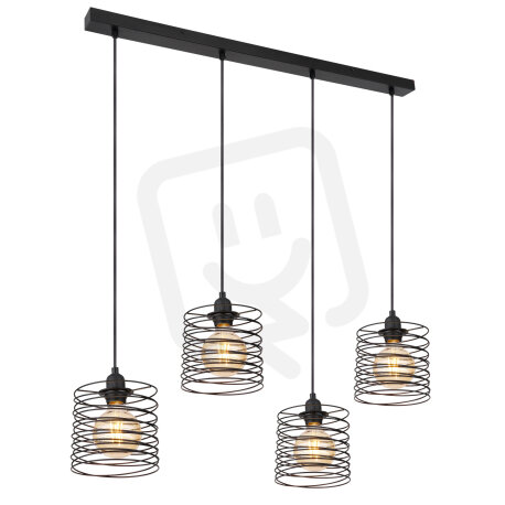 Závěsné svítidlo TILLY černá 4xE27, max. 60W 230V GLOBO 15640-4H