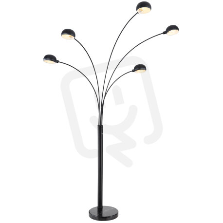 Stojací lampa SEYMOUR černá 5x E14, max. 40W 230V GLOBO 58228NB