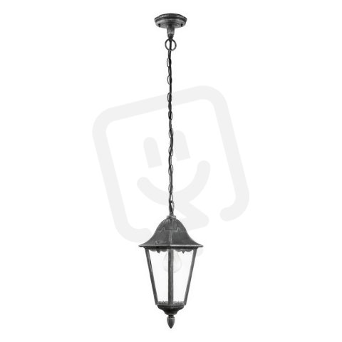 Závěsné svítidlo NAVEDO černá/stříbrná patina 60W IP44 EGLO 93455