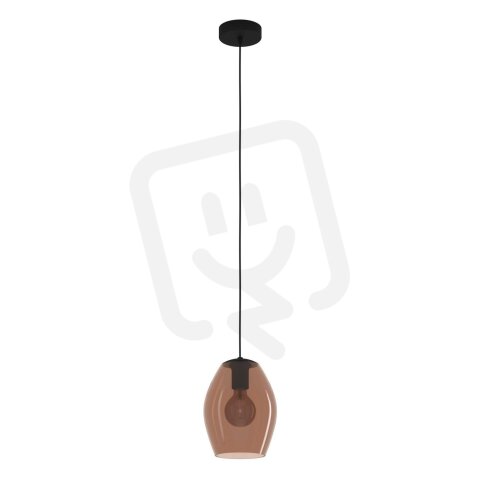 Závěsné svítidlo ESTANYS 1 1xE27 černá/hnědá-transparent 40W IP20 EGLO 390159