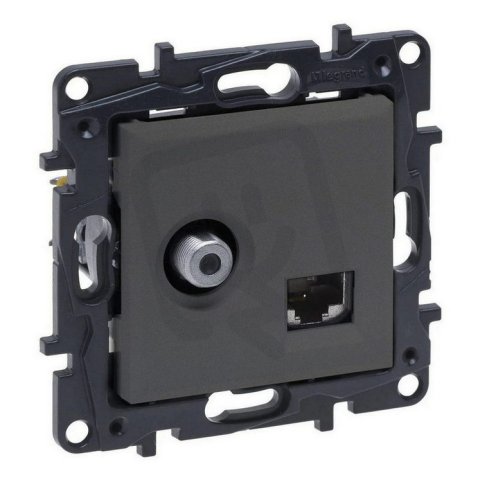 863477 NILOE S.TV TYPF+RJ45 6UTP OCEL LEGRAND 863477