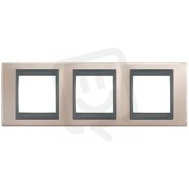 Unica Top Krycí rámeček trojnásobný, Onyx Copper/Grafit SCHNEIDER MGU66.006.296