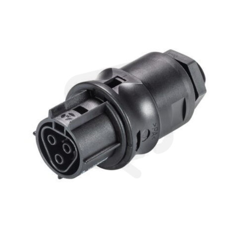 zásuvka vestavná gesis RST, 3-pól, pružinové svorky, M16, černá