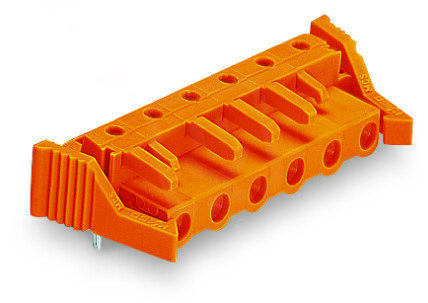 Pružinová svorkovnice THT úhlová 7,62 mm oranžová 7pól. WAGO 232-867/039-000