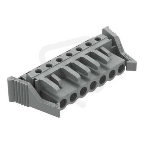 Pružinová svorkovnice THT úhlová 5 mm šedá 7pól. WAGO 232-237/039-000