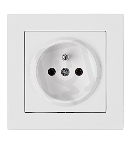 Set zásuvky ČSN, šroubové svorky, bílá SCHRACK EV106150B-