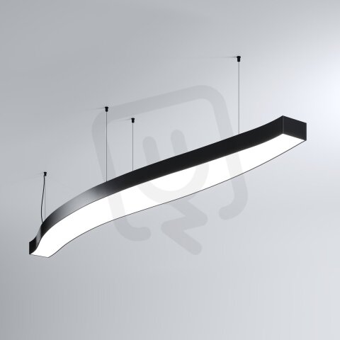 LED Svítidlo MI-WAVE-02, 94W, 3000K, bez trafa, 24VDC, IP20, černá