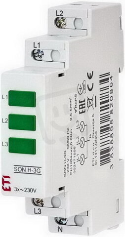 Modulová signálka SON H-3G, 3-pólová, Un = 240V AC, barva: 3x zelená 002471556