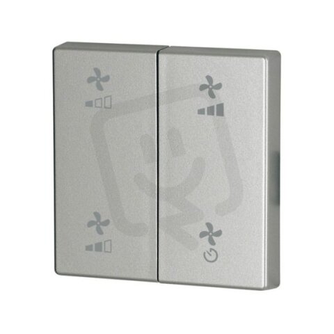 CWIZ-02/a3 Kryt RF tlačítka 2x1/2 55x55mm Ventilace Stříbrná matná Eaton 304433