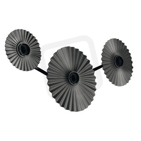 DECOR PLISSEE WALL 3 x E27 Dark Grey OSRAM 4058075852037